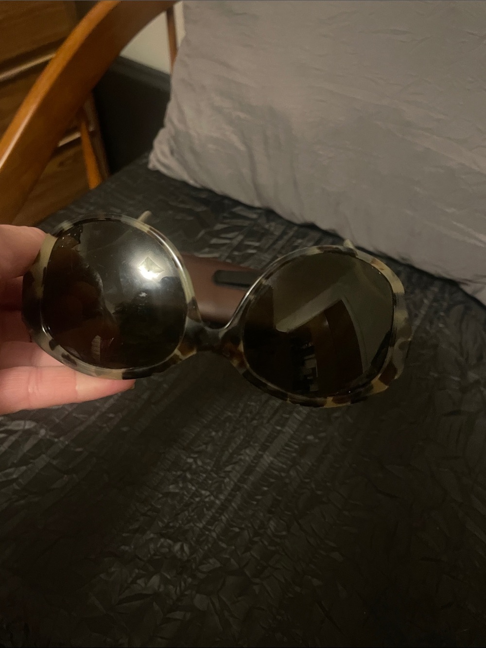Tortoiseshell Round Sunglasses from Tory Burch - Picture 16 of 17